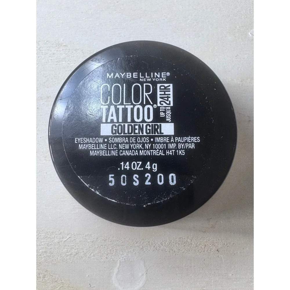 Maybelline Color Tattoo 24HR Eyeshadow Golden Girl 50S200 Metallic Gold 0.14oz